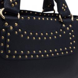 Pre Owned Celine Black Leather Studded Boogie Tote
