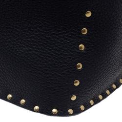 Pre Owned Celine Black Leather Studded Boogie Tote