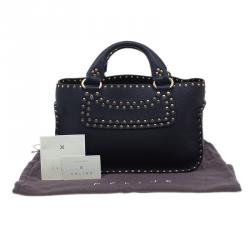 Pre Owned Celine Black Leather Studded Boogie Tote