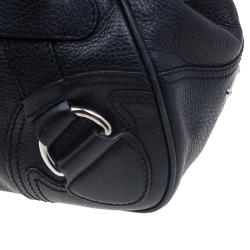 Pre Owned Celine Black Leather Framed Satchel