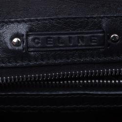 Celine Black Leather Framed Satchel