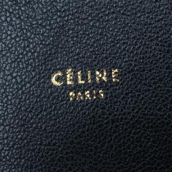 Pre Owned Celine Black Python Trapeze Top Handle Bag