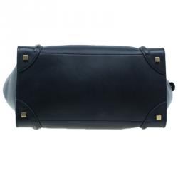 Pre Owned Celine Black Leather Mini Luggage Tote