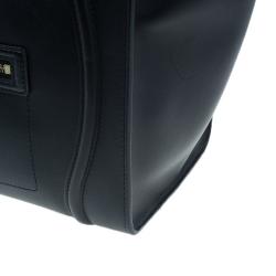 Pre Owned Celine Black Leather Mini Luggage Tote