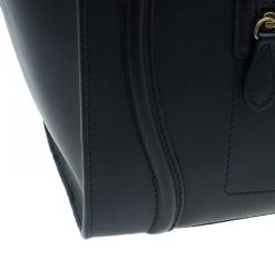 Pre Owned Celine Black Leather Mini Luggage Tote