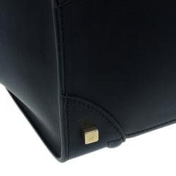 Pre Owned Celine Black Leather Mini Luggage Tote