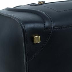 Pre Owned Celine Black Leather Mini Luggage Tote