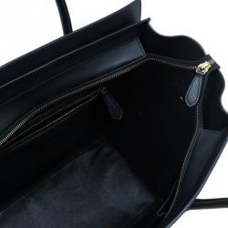 Pre Owned Celine Black Leather Mini Luggage Tote