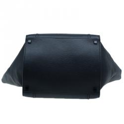 Pre Owned Celine Black Leather Medium Phantom Luggage Tote