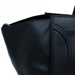 Pre Owned Celine Black Leather Medium Phantom Luggage Tote