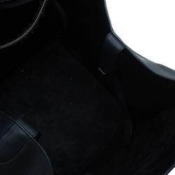 Pre Owned Celine Black Leather Medium Phantom Luggage Tote