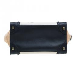 Celine Tri-Color Leather Mini Luggage Tote