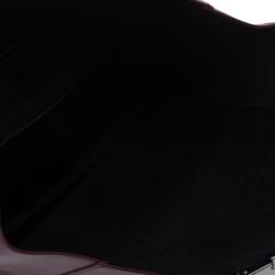 Pre Owned Celine Burgundy Calfskin Leather Large Folded Clutch