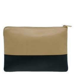 Pre Owned Celine Bi Color Leather Solo Clutch