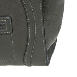 Pre Owned Celine Grey Leather Mini Luggage Tote Bag