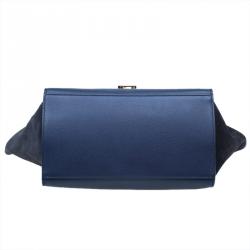 Pre Owned Celine Tri Color Leather Small Trapeze Bag