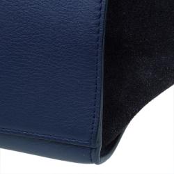 Pre Owned Celine Tri Color Leather Small Trapeze Bag