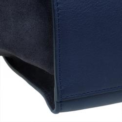 Pre Owned Celine Tri Color Leather Small Trapeze Bag