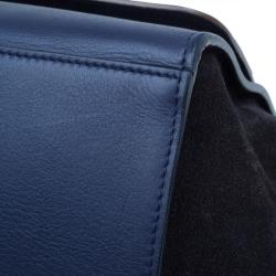 Pre Owned Celine Tri Color Leather Small Trapeze Bag