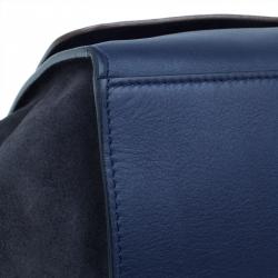 Pre Owned Celine Tri Color Leather Small Trapeze Bag