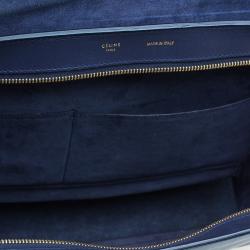 Pre Owned Celine Tri Color Leather Small Trapeze Bag