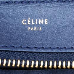 Pre Owned Celine Tri Color Leather Small Trapeze Bag