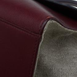 Pre Owned Celine Tri Color Leather/Canvas Medium Trapeze Bag