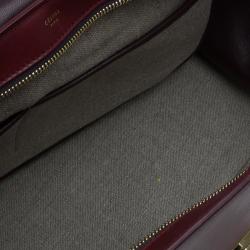 Pre Owned Celine Tri Color Leather/Canvas Medium Trapeze Bag