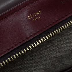 Pre Owned Celine Tri Color Leather/Canvas Medium Trapeze Bag