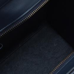 Pre Owned Celine Tri color Leather Micro Luggage Tote