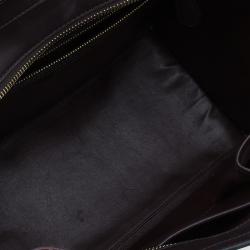 Pre Owned Celine Burgundy Python and Leather Mini Luggage Tote