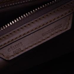 Pre Owned Celine Tricolor Calfskin Leather Mini Luggage Tote