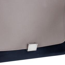 Pre Owned Celine Tricolor Leather and Suede large Trapeze Tote