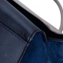 Pre Owned Celine Tricolor Leather and Suede large Trapeze Tote