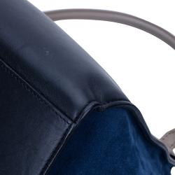 Pre Owned Celine Tricolor Leather and Suede large Trapeze Tote