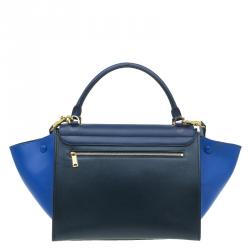 Pre Owned Celine Tri Color Leather Medium Trapeze Bag