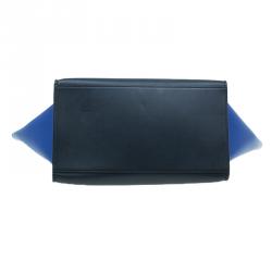 Pre Owned Celine Tri Color Leather Medium Trapeze Bag