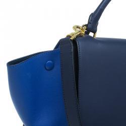 Pre Owned Celine Tri Color Leather Medium Trapeze Bag