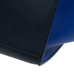 Pre Owned Celine Tri Color Leather Medium Trapeze Bag