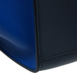 Pre Owned Celine Tri Color Leather Medium Trapeze Bag