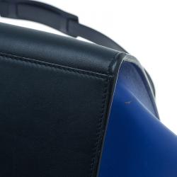 Pre Owned Celine Tri Color Leather Medium Trapeze Bag