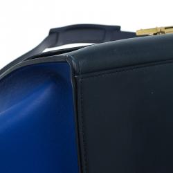 Pre Owned Celine Tri Color Leather Medium Trapeze Bag