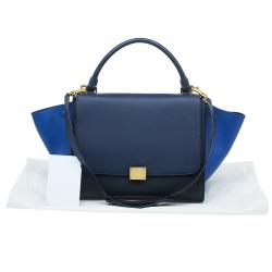Pre Owned Celine Tri Color Leather Medium Trapeze Bag