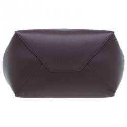 Pre Owned Celine Burgundy Leather Medium Tassel Phantom Cabas Tote