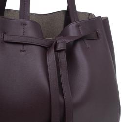 Pre Owned Celine Burgundy Leather Medium Tassel Phantom Cabas Tote
