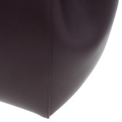 Pre Owned Celine Burgundy Leather Medium Tassel Phantom Cabas Tote