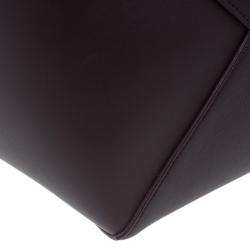 Pre Owned Celine Burgundy Leather Medium Tassel Phantom Cabas Tote