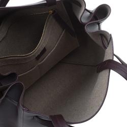 Pre Owned Celine Burgundy Leather Medium Tassel Phantom Cabas Tote