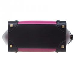 Pre Owned حقيبة سيلين مايكرو لاكيج جلد ثلاثي اللون