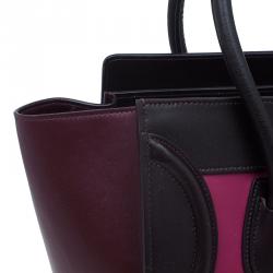 Pre Owned حقيبة سيلين مايكرو لاكيج جلد ثلاثي اللون